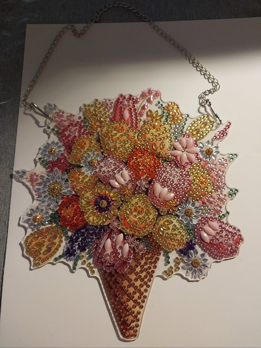 Floral Crystal Wall Decor - Multicolor